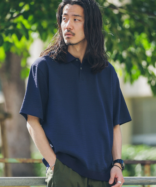 URBAN RESEARCH Sonny Label(アーバンリサーチサニーレーベル)の「『吸水速乾』『接触冷感』クイックドライプルオーバーショートスリーブシャツ(ポロシャツ・メンズ・ネイビー/ミント/ストライプ・MEDIUM/LARGE)」の13枚目の写真