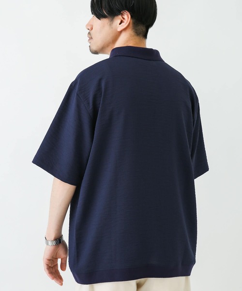 URBAN RESEARCH Sonny Label(アーバンリサーチサニーレーベル)の「『吸水速乾』『接触冷感』クイックドライプルオーバーショートスリーブシャツ(ポロシャツ・メンズ・ネイビー/ミント/ストライプ・MEDIUM/LARGE)」の7枚目の写真