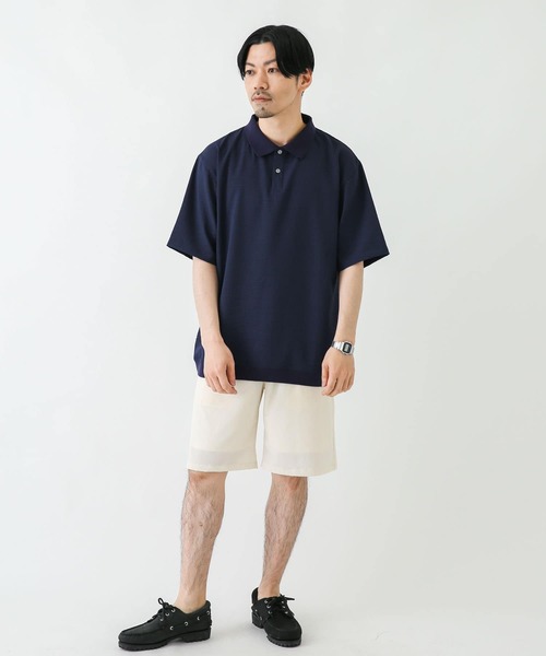 URBAN RESEARCH Sonny Label(アーバンリサーチサニーレーベル)の「『吸水速乾』『接触冷感』クイックドライプルオーバーショートスリーブシャツ(ポロシャツ・メンズ・ネイビー/ミント/ストライプ・MEDIUM/LARGE)」の6枚目の写真