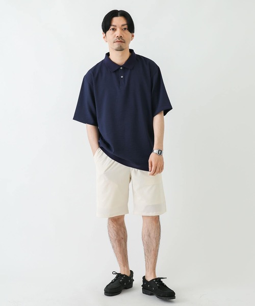 URBAN RESEARCH Sonny Label(アーバンリサーチサニーレーベル)の「『吸水速乾』『接触冷感』クイックドライプルオーバーショートスリーブシャツ(ポロシャツ・メンズ・ネイビー/ミント/ストライプ・MEDIUM/LARGE)」の5枚目の写真