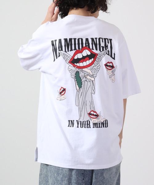 RE730(アールイーセブンサーティー)の「RE730 なみおくんプリント ワイド半袖Tシャツ(Tシャツ/カットソー・メンズ・ブラック/ブラック系その他2/ブラック系その他/ホワイト系その他2/ホワイト/ホワイト系その他・M/L/XL)」の4枚目の写真