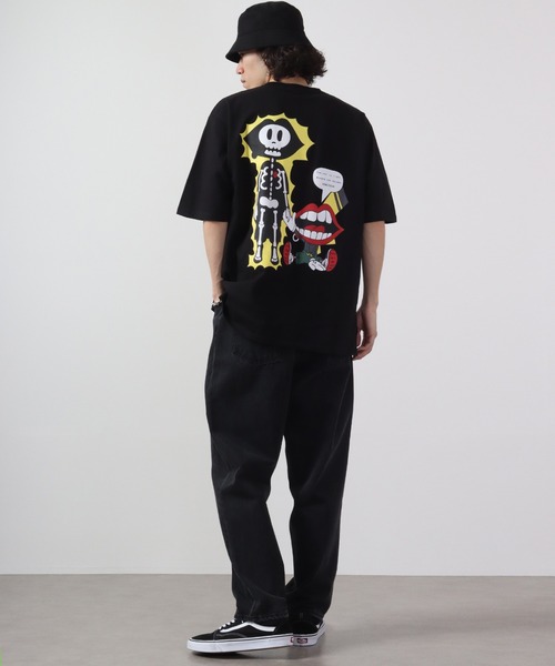 RE730(アールイーセブンサーティー)の「RE730 なみおくんプリント ワイド半袖Tシャツ(Tシャツ/カットソー・メンズ・ブラック/ブラック系その他2/ブラック系その他/ホワイト系その他2/ホワイト/ホワイト系その他・M/L/XL)」の8枚目の写真