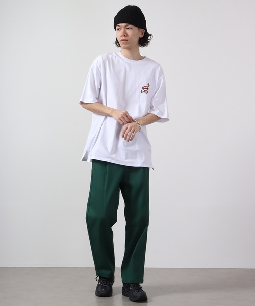 RE730(アールイーセブンサーティー)の「RE730 なみおくんプリント ワイド半袖Tシャツ(Tシャツ/カットソー・メンズ・ブラック/ブラック系その他2/ブラック系その他/ホワイト系その他2/ホワイト/ホワイト系その他・M/L/XL)」の12枚目の写真