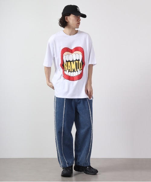 RE730(アールイーセブンサーティー)の「RE730 なみおくんプリント ワイド半袖Tシャツ(Tシャツ/カットソー・メンズ・ブラック/ブラック系その他2/ブラック系その他/ホワイト系その他2/ホワイト/ホワイト系その他・M/L/XL)」の16枚目の写真