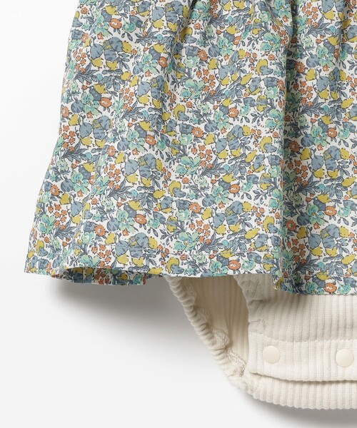 BEAMS mini（ビームスミニ）の「BEAMS mini / フラワー切替 ロンパース (70～80cm)（ロンパース・キッズ・パープル系その他6/オフホワイト/サックスブルー・80/70）」の14枚目の写真