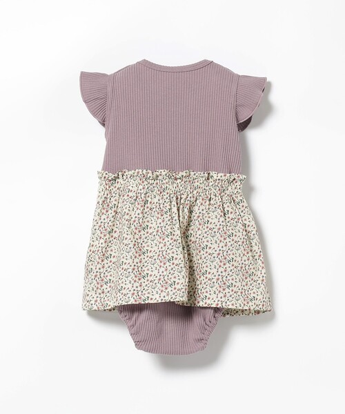 BEAMS mini（ビームスミニ）の「BEAMS mini / フラワー切替 ロンパース (70～80cm)（ロンパース・キッズ・パープル系その他6/オフホワイト/サックスブルー・80/70）」の9枚目の写真