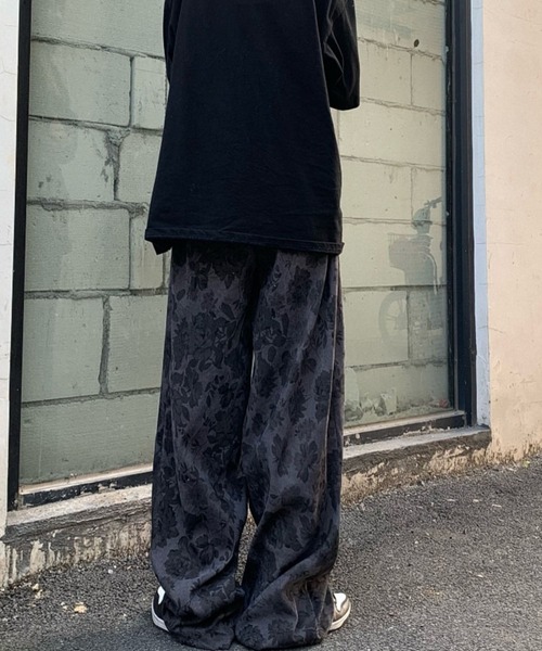 sevens(セブンズ)の「フラワー柄ワイドストリートパンツ(se)(その他パンツ・レディース・ブラック/ブラウン・FREE)」の7枚目の写真