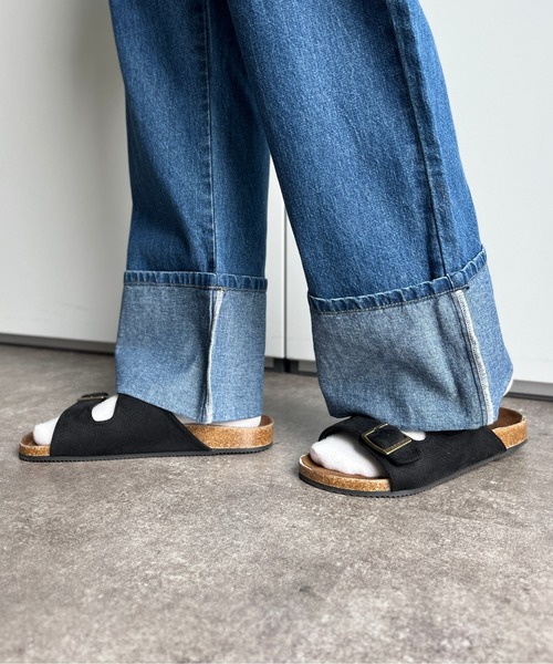 CPCM(シーピーシーエム)の「綿麻折り返しベルトデニムパンツ(デニムパンツ・レディース・ブラック/ブルー・FREE)」の18枚目の写真