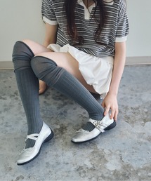 Heather（ヘザー）の「シアーキリカエリブSOX　964396（ソックス/靴下）」