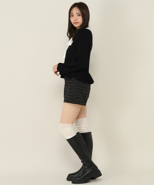 Heather(ヘザー)の「シアーキリカエリブSOX 964396(ソックス/靴下・レディース・グレー/アイボリー/ブラック/オフホワイト・FREE)」の13枚目の写真