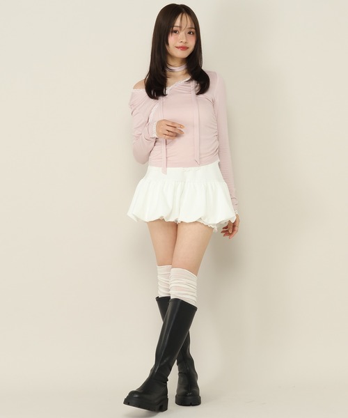 Heather(ヘザー)の「シアーキリカエリブSOX 964396(ソックス/靴下・レディース・グレー/アイボリー/ブラック/オフホワイト・FREE)」の15枚目の写真