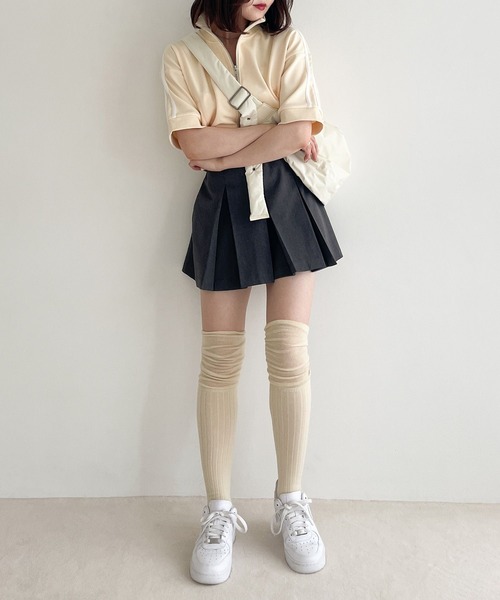 Heather（ヘザー）の「シアーキリカエリブSOX　964396（ソックス/靴下・レディース・グレー/アイボリー/ブラック/オフホワイト・FREE）」の8枚目の写真