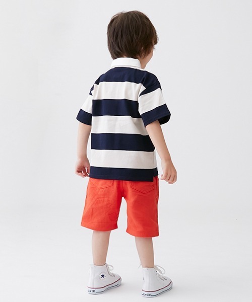 petit main(プティマイン)の「カラーハーフパンツ(その他パンツ・キッズ・チャコール/ラベンダー/オレンジ/ターコイズブルー/イエロー/カーキ/ベージュ・90cm/100cm/110cm/120cm/130cm)」の11枚目の写真