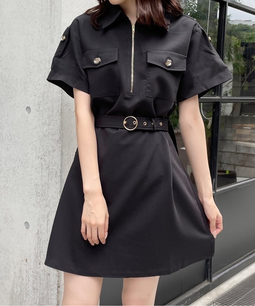 TORTE（トルテ）の「CPOロールアップワンピース（ワンピース・レディース・ホワイト/ブラック/ベージュ系その他/ダークブルー/ブラウン・FREE）」の3枚目の写真