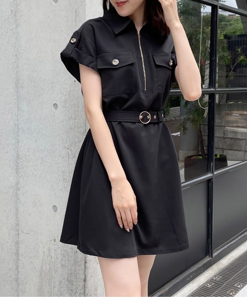 TORTE（トルテ）の「CPOロールアップワンピース（ワンピース・レディース・ホワイト/ブラック/ベージュ系その他/ダークブルー/ブラウン・FREE）」の7枚目の写真