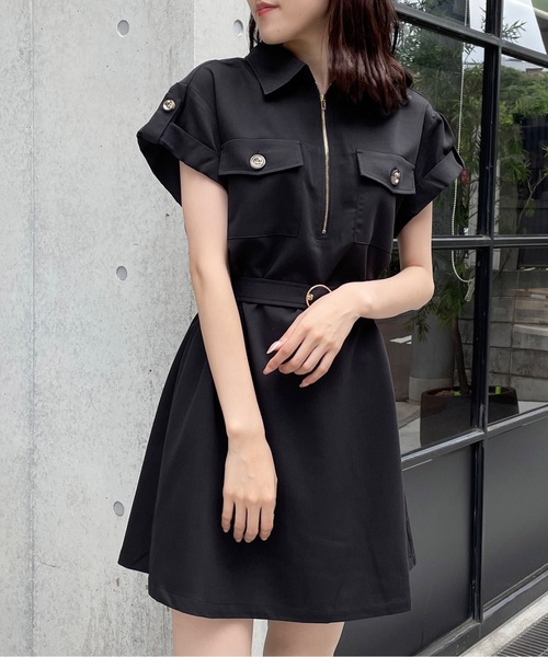 TORTE（トルテ）の「CPOロールアップワンピース（ワンピース・レディース・ホワイト/ブラック/ベージュ系その他/ダークブルー/ブラウン・FREE）」の9枚目の写真