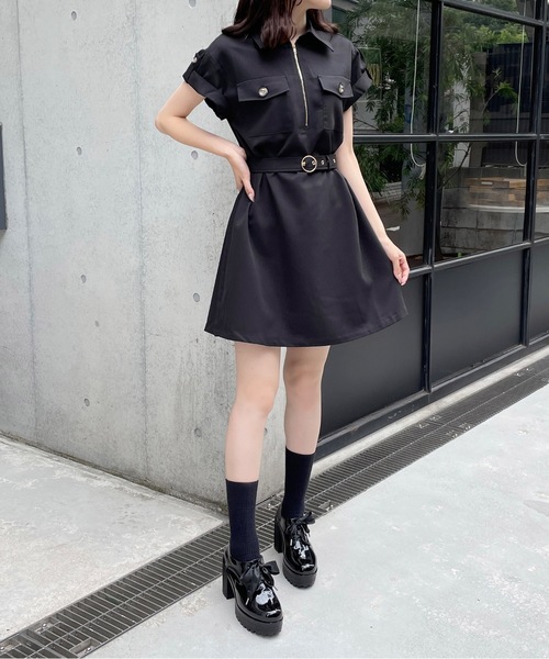 TORTE（トルテ）の「CPOロールアップワンピース（ワンピース・レディース・ホワイト/ブラック/ベージュ系その他/ダークブルー/ブラウン・FREE）」の10枚目の写真