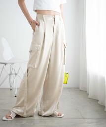 WEGO | WEGO/【23年秋冬新作】サテンカーゴパンツ(カーゴパンツ)