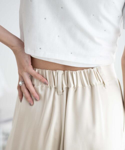 WEGO（ウィゴー）の「WEGO/サテンカーゴパンツ（カーゴパンツ・レディース・アイボリー・FREE）」の6枚目の写真