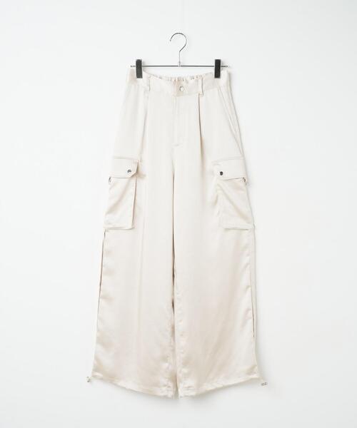 WEGO（ウィゴー）の「WEGO/サテンカーゴパンツ（カーゴパンツ・レディース・アイボリー・FREE）」の15枚目の写真