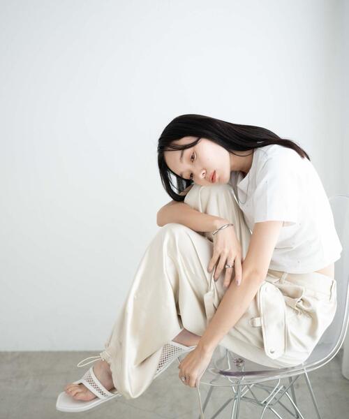 WEGO（ウィゴー）の「WEGO/サテンカーゴパンツ（カーゴパンツ・レディース・アイボリー・FREE）」の9枚目の写真