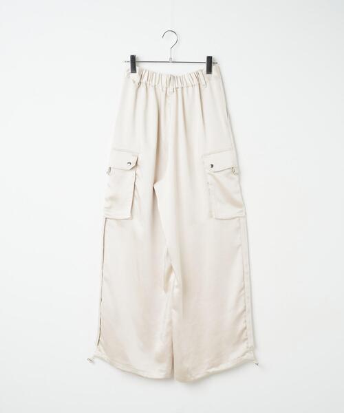 WEGO（ウィゴー）の「WEGO/サテンカーゴパンツ（カーゴパンツ・レディース・アイボリー・FREE）」の20枚目の写真