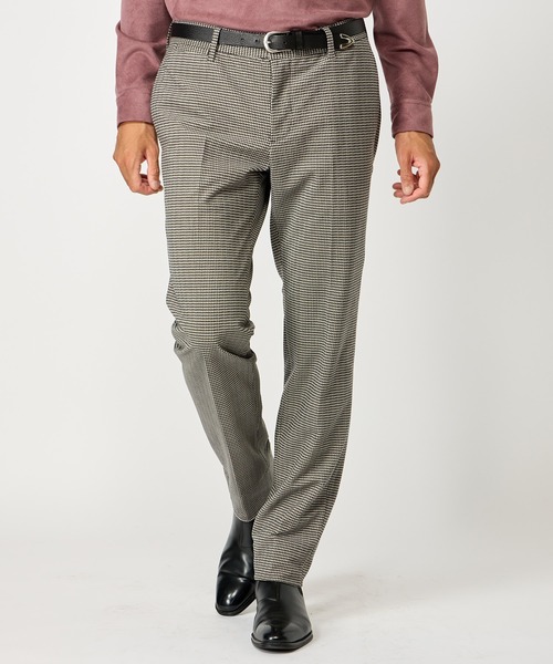 MEN'S BIGI（メンズビギ）の「トリコットコーデュロイ千鳥格子プリントスラックスパンツ＜セットアップ対応＞（スラックス・メンズ・ブラウン/グレー・02/03/01/04）」の16枚目の写真