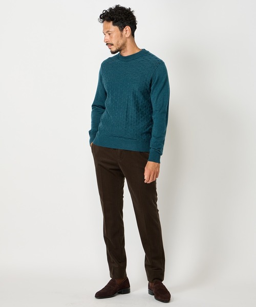 MEN'S BIGI（メンズビギ）の「トリコットコーデュロイ千鳥格子プリントスラックスパンツ＜セットアップ対応＞（スラックス・メンズ・ブラウン/グレー・02/03/01/04）」の20枚目の写真