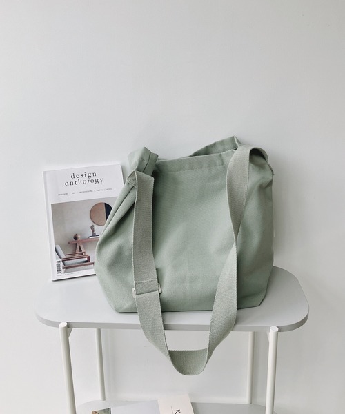 AS KNOW AS plus（アズノゥアズプラス）の「○キャンバスショルダーバッグ（ショルダーバッグ・レディース・アイボリー/ブラック/グリーン/グレー・FREE）」の22枚目の写真