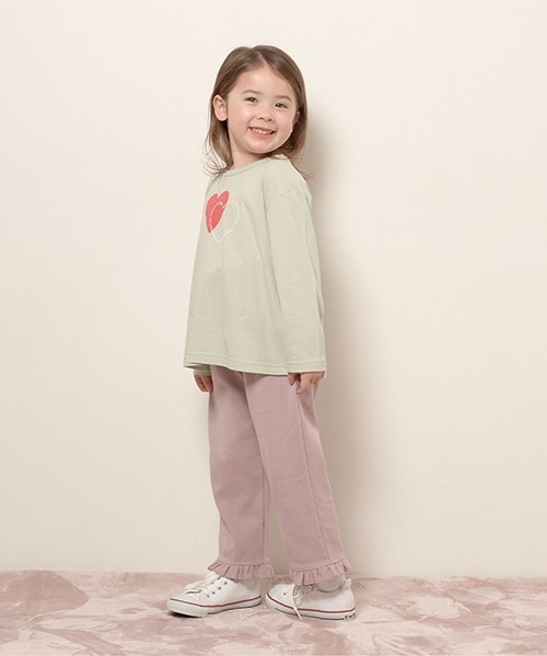 Lycee mine(リセマイン)の「【エニウェアシリーズ】9分丈裾フリルパンツ(その他パンツ・キッズ・スカイブルー/ブラック/モカ/ベビーピンク/ライトベージュ/グレイッシュベージュ・100cm/110cm/120cm/130cm/140cm)」の12枚目の写真