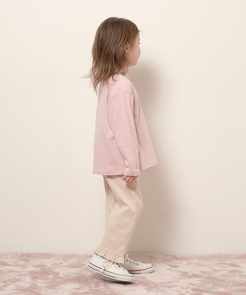 Lycee mine(リセマイン)の「【エニウェアシリーズ】9分丈裾フリルパンツ(その他パンツ・キッズ・スカイブルー/ブラック/モカ/ベビーピンク/ライトベージュ/グレイッシュベージュ・100cm/110cm/120cm/130cm/140cm)」の15枚目の写真