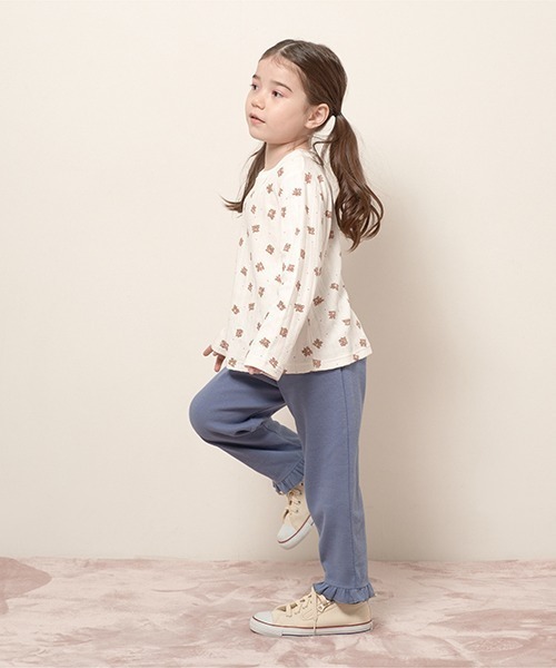 Lycee mine(リセマイン)の「【エニウェアシリーズ】9分丈裾フリルパンツ(その他パンツ・キッズ・スカイブルー/ブラック/モカ/ベビーピンク/ライトベージュ/グレイッシュベージュ・100cm/110cm/120cm/130cm/140cm)」の18枚目の写真