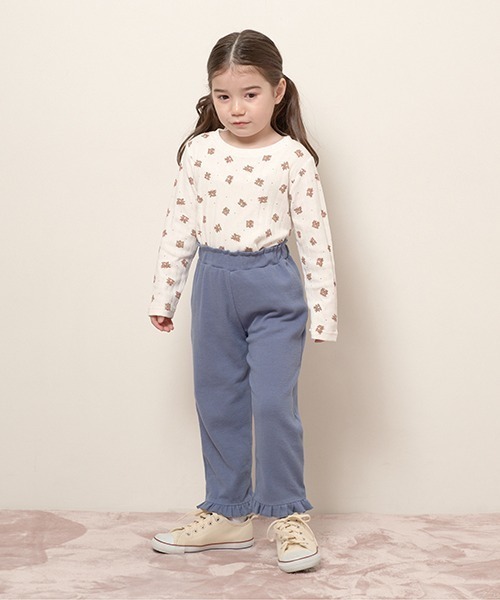 Lycee mine(リセマイン)の「【エニウェアシリーズ】9分丈裾フリルパンツ(その他パンツ・キッズ・スカイブルー/ブラック/モカ/ベビーピンク/ライトベージュ/グレイッシュベージュ・100cm/110cm/120cm/130cm/140cm)」の16枚目の写真
