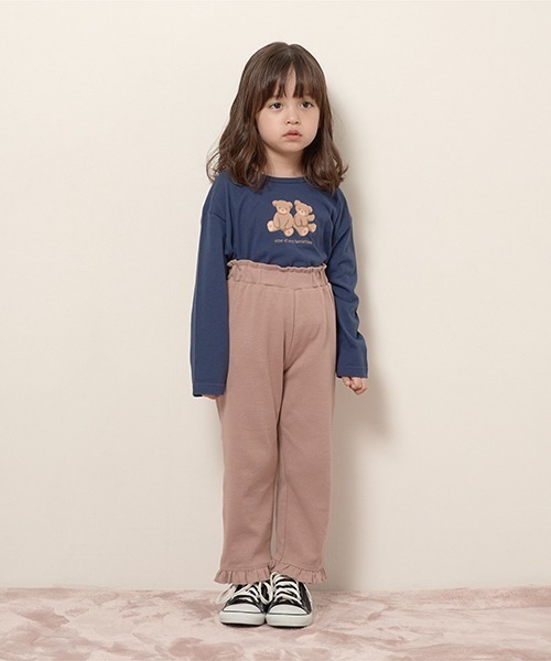Lycee mine(リセマイン)の「【エニウェアシリーズ】9分丈裾フリルパンツ(その他パンツ・キッズ・スカイブルー/ブラック/モカ/ベビーピンク/ライトベージュ/グレイッシュベージュ・100cm/110cm/120cm/130cm/140cm)」の20枚目の写真