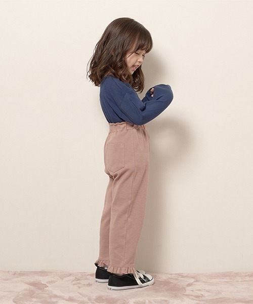 Lycee mine(リセマイン)の「【エニウェアシリーズ】9分丈裾フリルパンツ(その他パンツ・キッズ・スカイブルー/ブラック/モカ/ベビーピンク/ライトベージュ/グレイッシュベージュ・100cm/110cm/120cm/130cm/140cm)」の21枚目の写真
