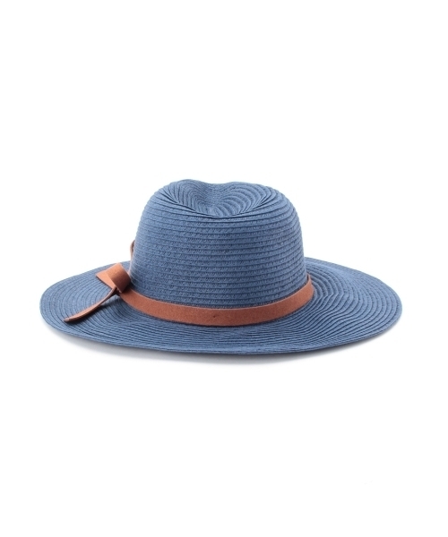 THE EMPORIUM（ジエンポリアム）の「リボン付きツバ広ハット（ハット・レディース・ベージュ/ブルー/ホワイト・00）」の8枚目の写真