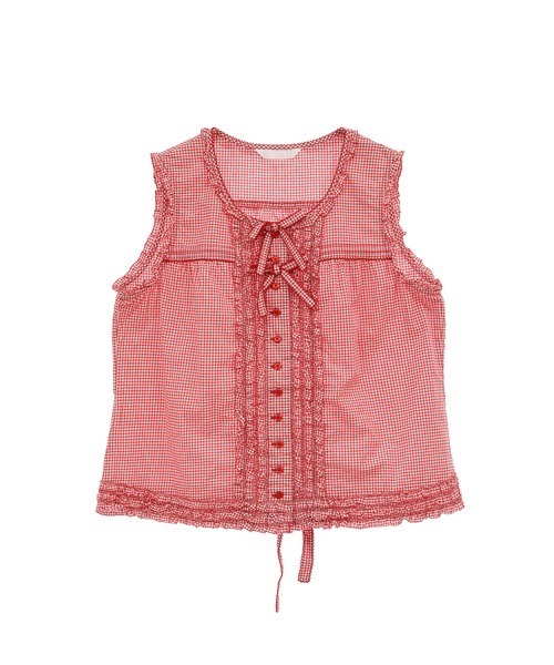 PINK HOUSE(ピンクハウス)の「ギンガムチェックノースリーブブラウス(シャツ/ブラウス・レディース・ブラック/ピンク/レッド/イエロー/ミント・フリー)」の8枚目の写真