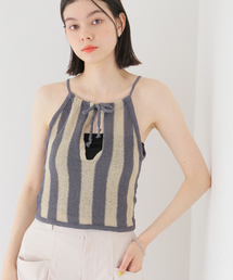 ホルターネックストライプキャミソール