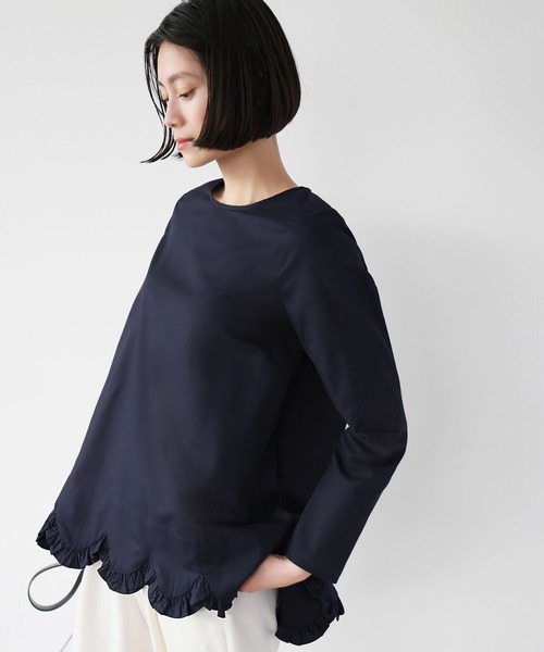 期間限定お買い得商品 |  通販 ELFRANK（エルフランク）の「【綿100％使用】裾スカラップフリル トップス