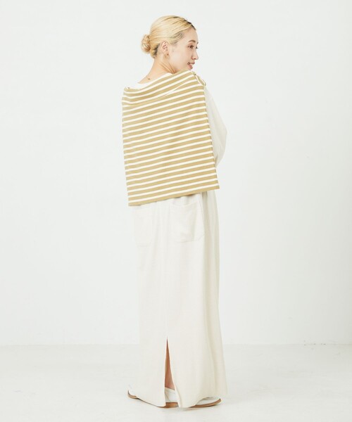 FREAK'S STORE（フリークスストア）の「限定展開　セルフカット リブクルーネック Ｔシャツワンピース（ワンピース・レディース・グリーン/ブラック/ブルー/ナチュラル/グレー/イエロー/オレンジ・ﾌﾘ-）」の9枚目の写真