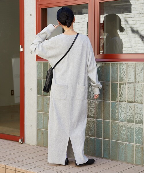 FREAK'S STORE（フリークスストア）の「限定展開　セルフカット リブクルーネック Ｔシャツワンピース（ワンピース・レディース・グリーン/ブラック/ブルー/ナチュラル/グレー/イエロー/オレンジ・ﾌﾘ-）」の13枚目の写真