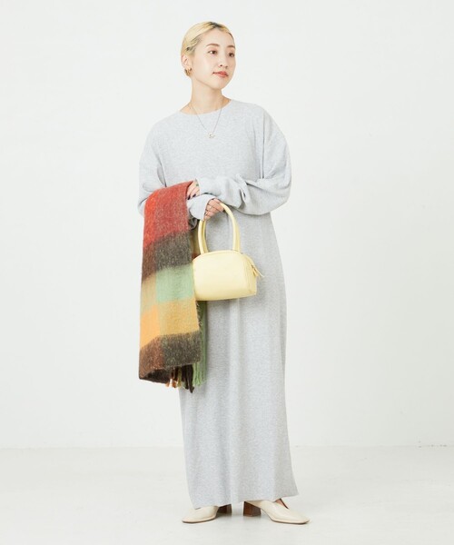 FREAK'S STORE（フリークスストア）の「限定展開　セルフカット リブクルーネック Ｔシャツワンピース（ワンピース・レディース・グリーン/ブラック/ブルー/ナチュラル/グレー/イエロー/オレンジ・ﾌﾘ-）」の15枚目の写真