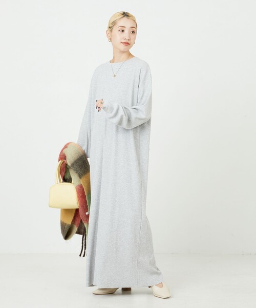 FREAK'S STORE（フリークスストア）の「限定展開　セルフカット リブクルーネック Ｔシャツワンピース（ワンピース・レディース・グリーン/ブラック/ブルー/ナチュラル/グレー/イエロー/オレンジ・ﾌﾘ-）」の16枚目の写真