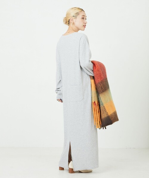 FREAK'S STORE（フリークスストア）の「限定展開　セルフカット リブクルーネック Ｔシャツワンピース（ワンピース・レディース・グリーン/ブラック/ブルー/ナチュラル/グレー/イエロー/オレンジ・ﾌﾘ-）」の17枚目の写真