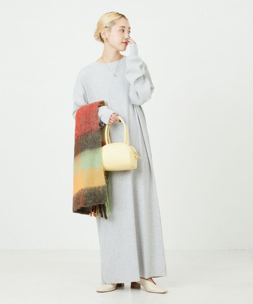 FREAK'S STORE（フリークスストア）の「限定展開　セルフカット リブクルーネック Ｔシャツワンピース（ワンピース・レディース・グリーン/ブラック/ブルー/ナチュラル/グレー/イエロー/オレンジ・ﾌﾘ-）」の18枚目の写真