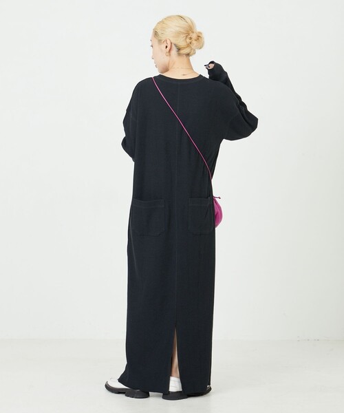 FREAK'S STORE（フリークスストア）の「限定展開　セルフカット リブクルーネック Ｔシャツワンピース（ワンピース・レディース・グリーン/ブラック/ブルー/ナチュラル/グレー/イエロー/オレンジ・ﾌﾘ-）」の21枚目の写真