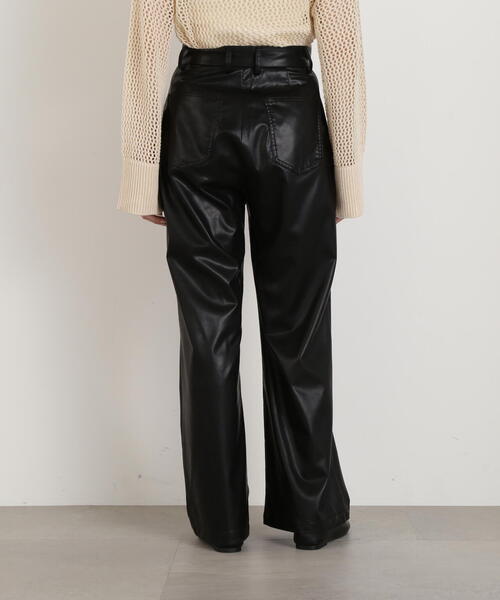 N.(N. Natural Beauty Basic)(エヌエヌナチュラルビューティーベーシック)の「【S Size Line】◆フェイクレザーワイドパンツ(その他パンツ・レディース・ブラック・SMALL/MEDIUM)」の21枚目の写真
