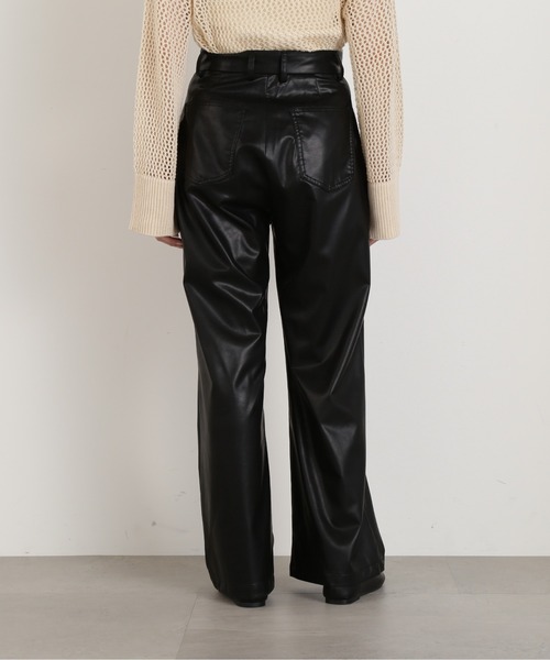 N.(N. Natural Beauty Basic)(エヌエヌナチュラルビューティーベーシック)の「【S Size Line】◆フェイクレザーワイドパンツ(その他パンツ・レディース・ブラック・SMALL/MEDIUM)」の12枚目の写真