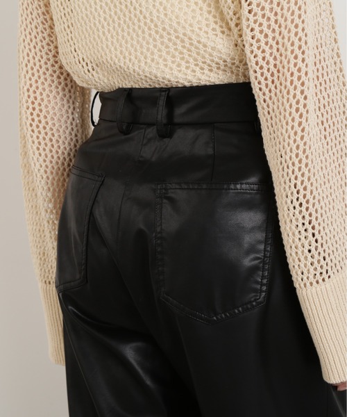 N.(N. Natural Beauty Basic)(エヌエヌナチュラルビューティーベーシック)の「【S Size Line】◆フェイクレザーワイドパンツ(その他パンツ・レディース・ブラック・SMALL/MEDIUM)」の14枚目の写真