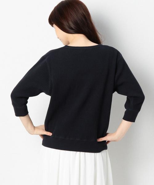 Another Edition(アナザーエディション)の「GOOD ROCK SPEEDロゴクルーネックロングスリーブ/BCgood/s LOGO CN LSL◆(Tシャツ/カットソー・レディース・ナチュラル/ネイビー・フリ-)」の3枚目の写真